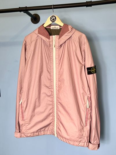 XXL Stone Island Pink White Membrana 3L TC Jacket